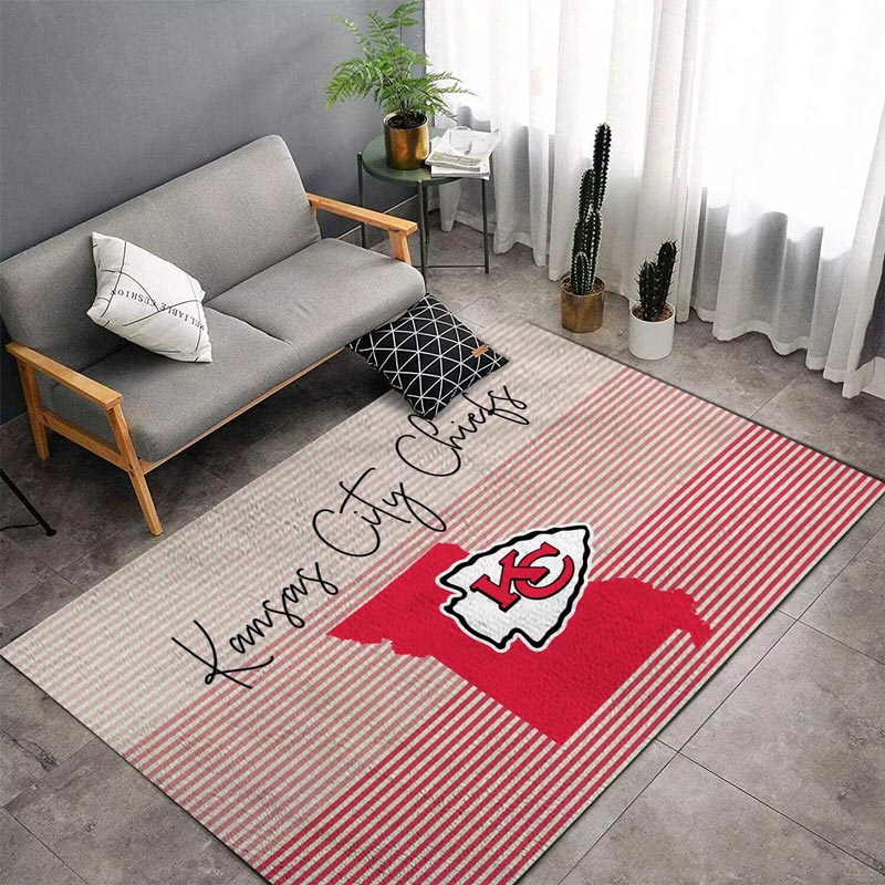 Kansas City Chiefs Area Rug NFL Area Rug Bedroom Area Rug Indoor Indoor Rugs Rectangle Carpet