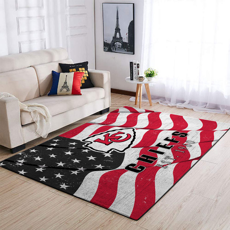 Kansas City Chiefs Area Rug NFL Area Rug Living Room Area Rug Indoor Indoor Rugs Rectangle Carpet