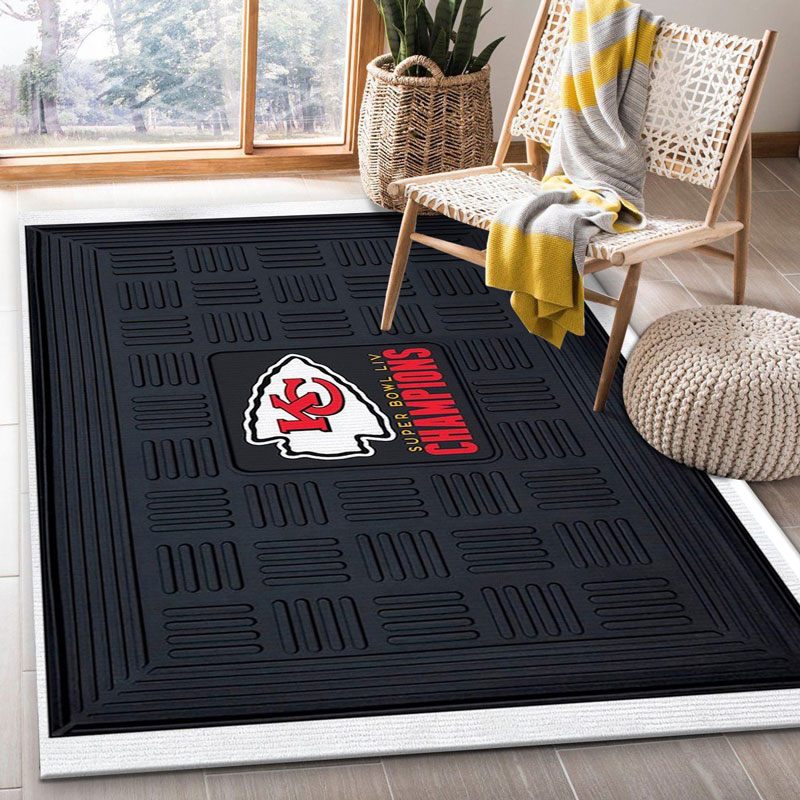 Kansas City Chiefs Area Rug NFL Area Rug Living Room Area Rug Indoor Indoor Rugs Rectangle Carpet