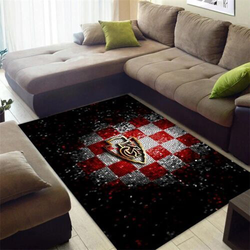Kansas City Chiefs Rug NFL Area Rug Dining Room Rugs Indoor Indoor Rug Rectangle Carpet