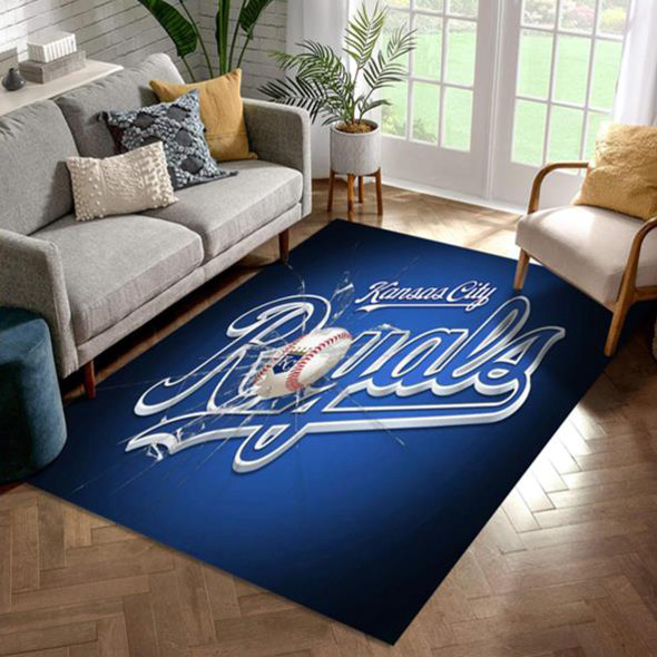Kansas City Royals Area Rug MLB Area Rug Living Room Area Rug Indoor Rugs Rectangle Carpet