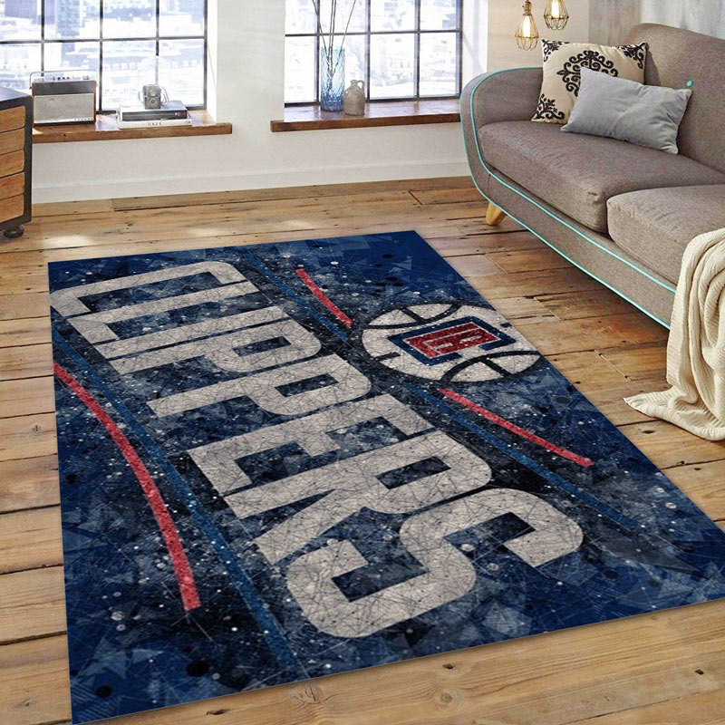 La Clippers Rug NBA Area Rug Dining Room Rugs Indoor Indoor Rugs Rectangle Carpet