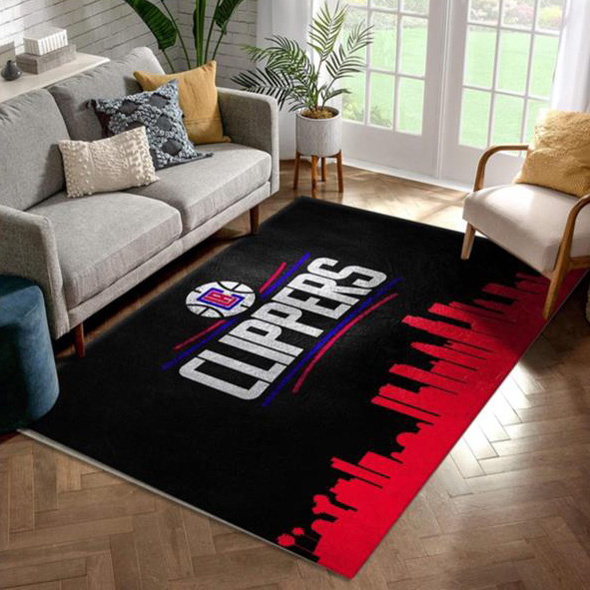 La Clippers Area Rug NBA Area Rug Bedroom Area Rug Indoor Indoor Rug Rectangle Carpet