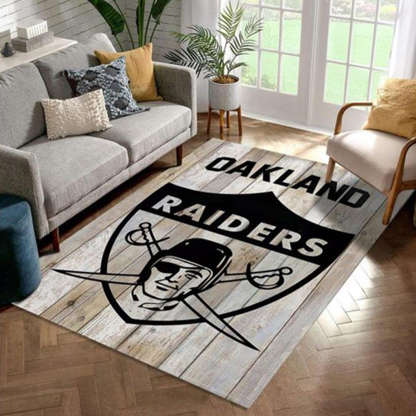 Las Vegas Raiders Area Rug NFL Area Rug Living Room Rug Indoor Indoor Rug Rectangle Carpet