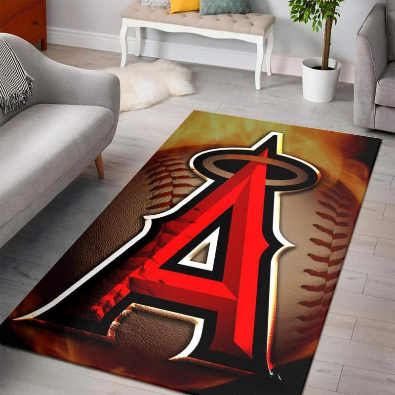 Los Angeles Angels Area Rug MLB Area Rug Bedroom Rug Indoor Rugs Rectangle Carpet