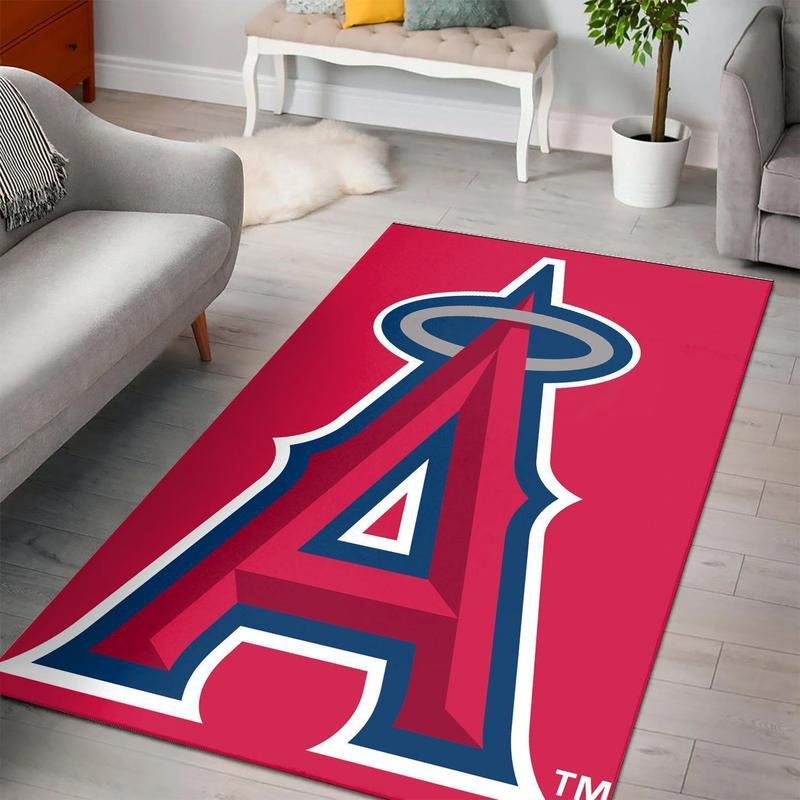 Los Angeles Angels Area Rug MLB Area Rug Kitchen Rug Indoor Indoor Rug Rectangle Carpet