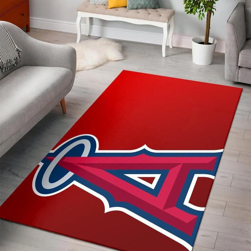 Los Angeles Angels Rug MLB Area Rug Dining Room Rug Indoor Rug Rectangle Carpet