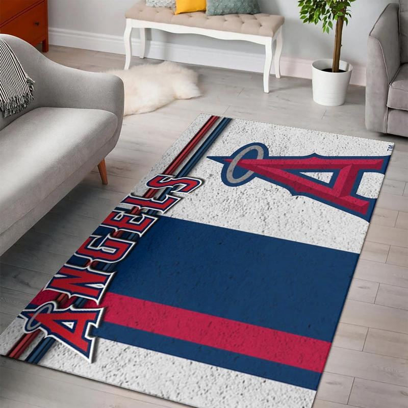 Los Angeles Angels Area Rug MLB Area Rug Dining Room Rugs Indoor Rugs Rectangle Carpet