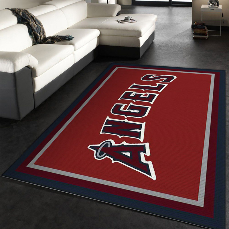 Los Angeles Angels Area Rug MLB Area Rug Living Room Area Rug Indoor Indoor Rugs Rectangle Carpet