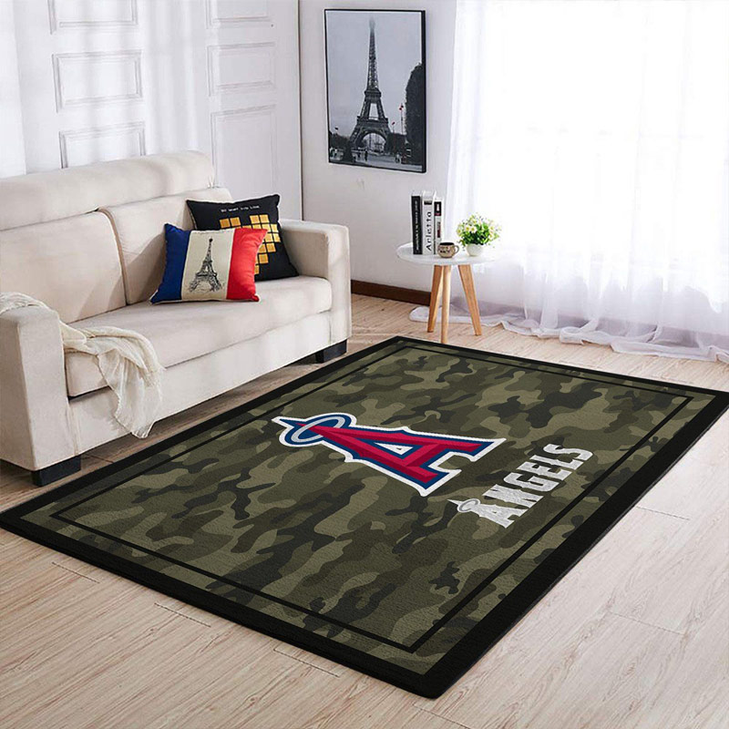 Los Angeles Angels Area Rug MLB Area Rug Dining Room Rug Indoor Rug Rectangle Carpet