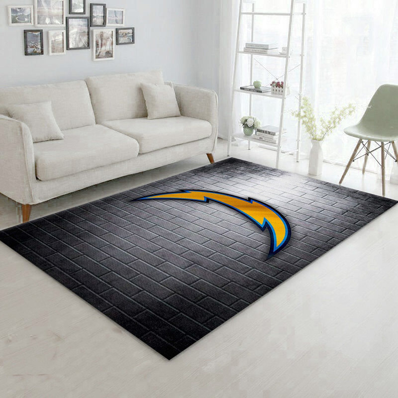 Los Angeles Chargers Rug NFL Area Rug Dining Room Rugs Indoor Rugs Rectangle Carpet