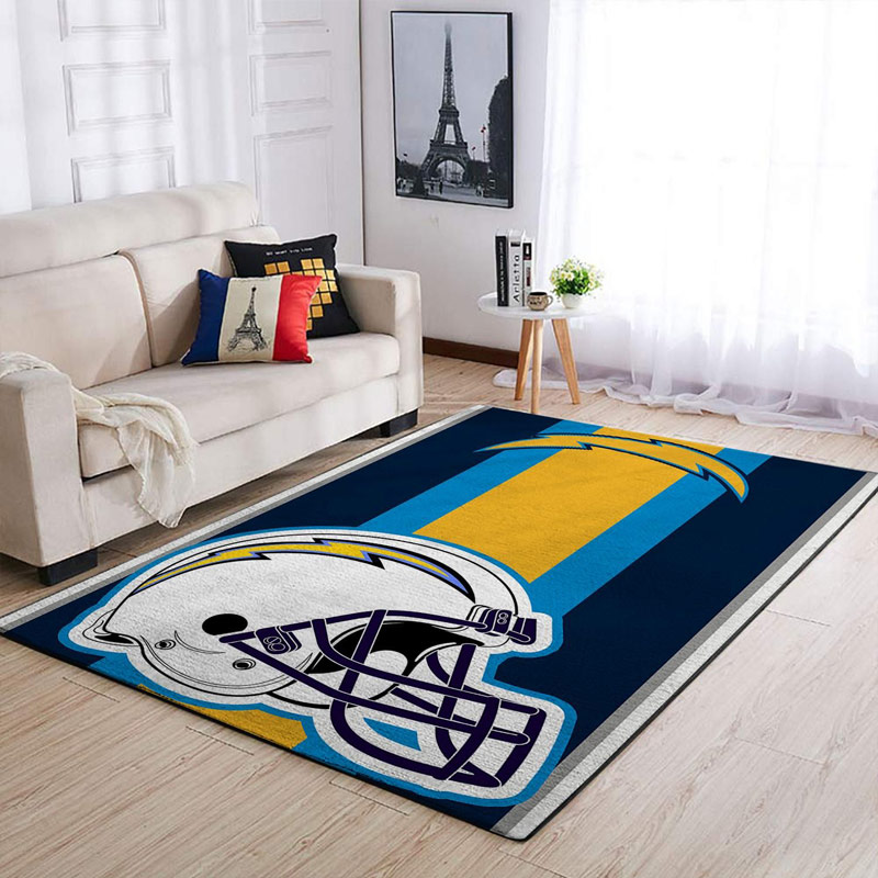 Los Angeles Chargers Rug NFL Area Rug Dining Room Rugs Indoor Indoor Rug Rectangle Carpet
