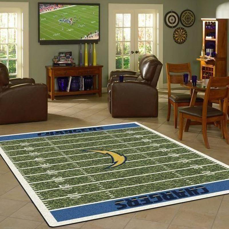 Los Angeles Chargers Rug NFL Area Rug Dining Room Rug Indoor Rug Rectangle Carpet