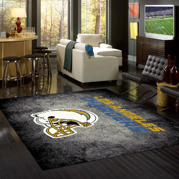 Los Angeles Chargers Rug NFL Area Rug Dining Room Rug Indoor Rugs Rectangle Carpet