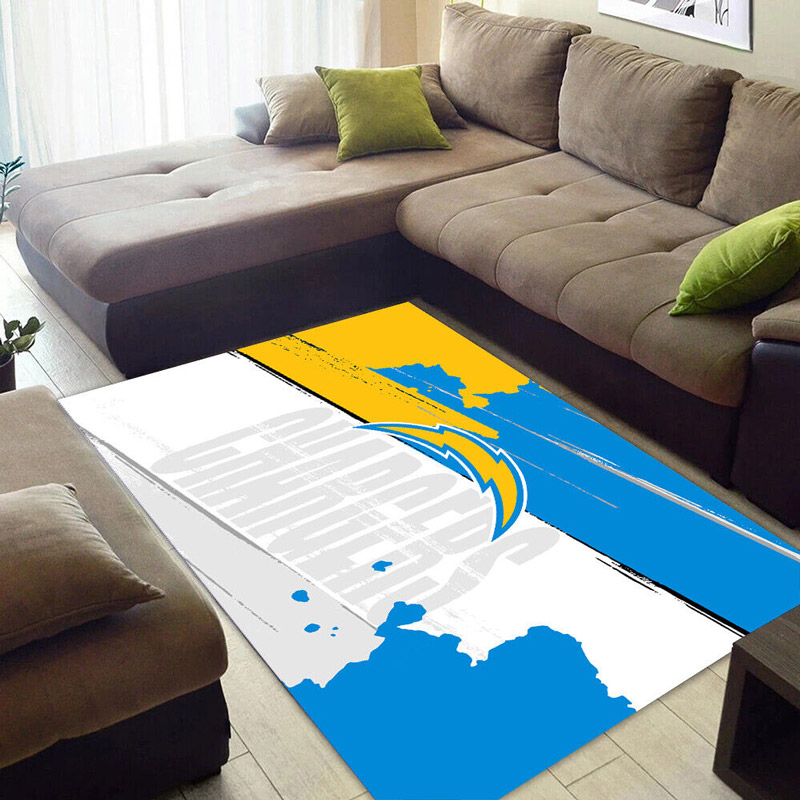 Los Angeles Chargers Rug NFL Area Rug Dining Room Rugs Indoor Indoor Rug Rectangle Carpet