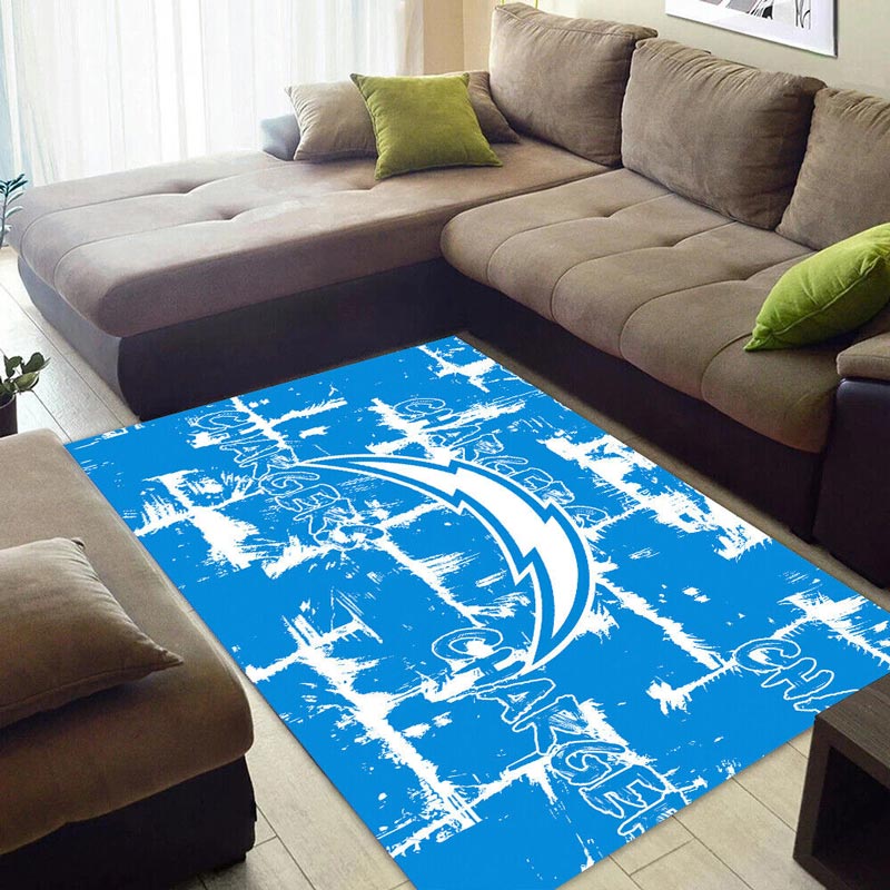 Los Angeles Chargers Rug NFL Area Rug Bathroom Rug Indoor Rug Rectangle Carpet