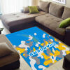 los angeles chargers area rugs bathroom rug floor rug regtangle carpet home decor ver 1102