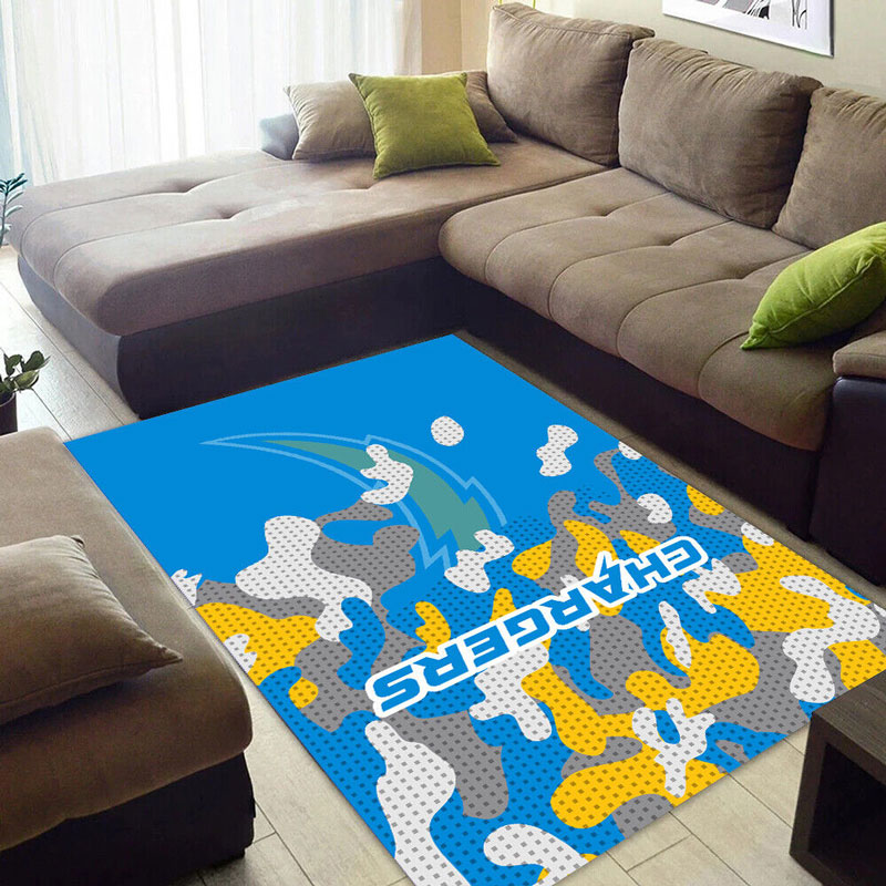 Los Angeles Chargers Area Rug NFL Area Rug Bathroom Rugs Indoor Indoor Rug Rectangle Carpet