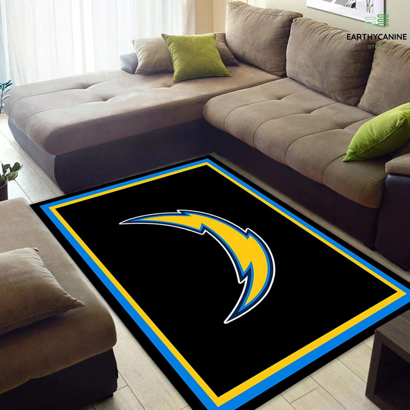 Los Angeles Chargers Area Rug NFL Area Rug Dining Room Rug Indoor Indoor Rug Rectangle Carpet