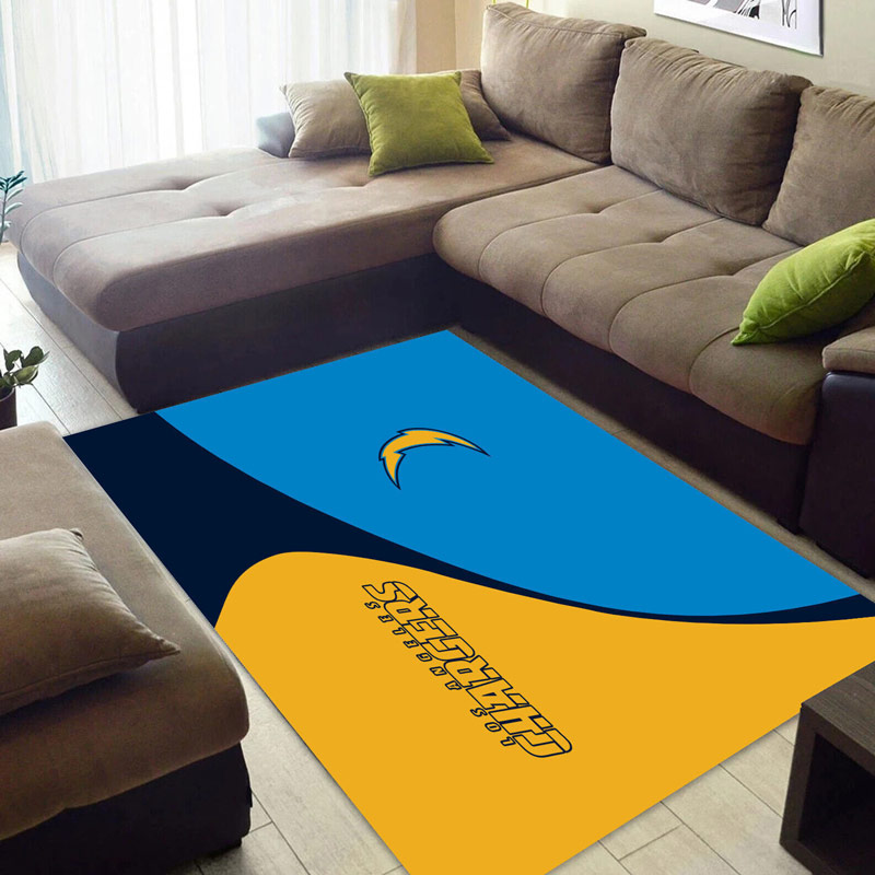 Los Angeles Chargers Rug NFL Area Rug Bedroom Area Rug Indoor Rugs Rectangle Carpet