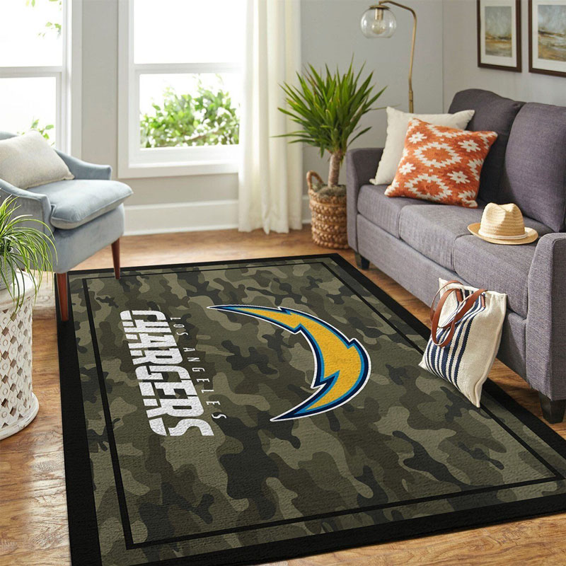 Los Angeles Chargers Rug NFL Area Rug Bathroom Rug Indoor Rugs Rectangle Carpet