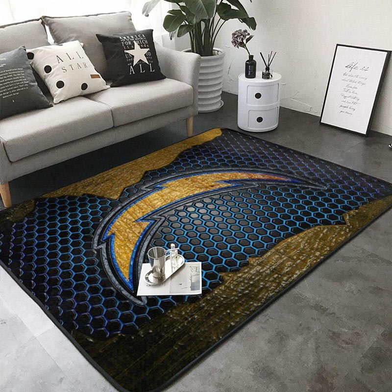 Los Angeles Chargers Area Rug NFL Area Rug Living Room Rug Indoor Rugs Rectangle Carpet