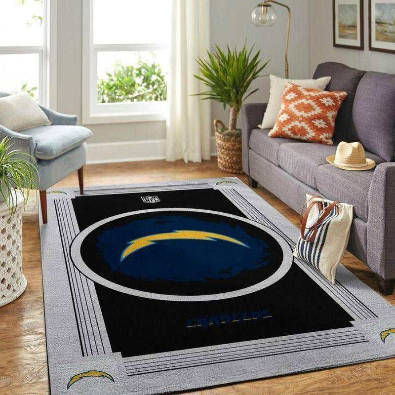Los Angeles Chargers Rug NFL Area Rug Bedroom Rug Indoor Indoor Rugs Rectangle Carpet