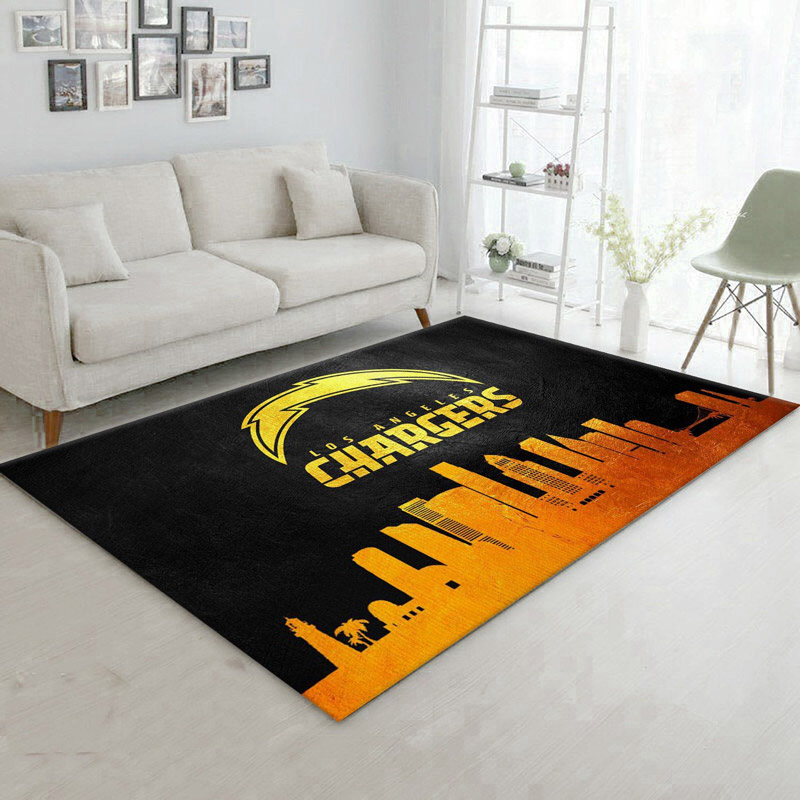 Los Angeles Chargers Area Rug NFL Area Rug Living Room Rug Indoor Indoor Rugs Rectangle Carpet