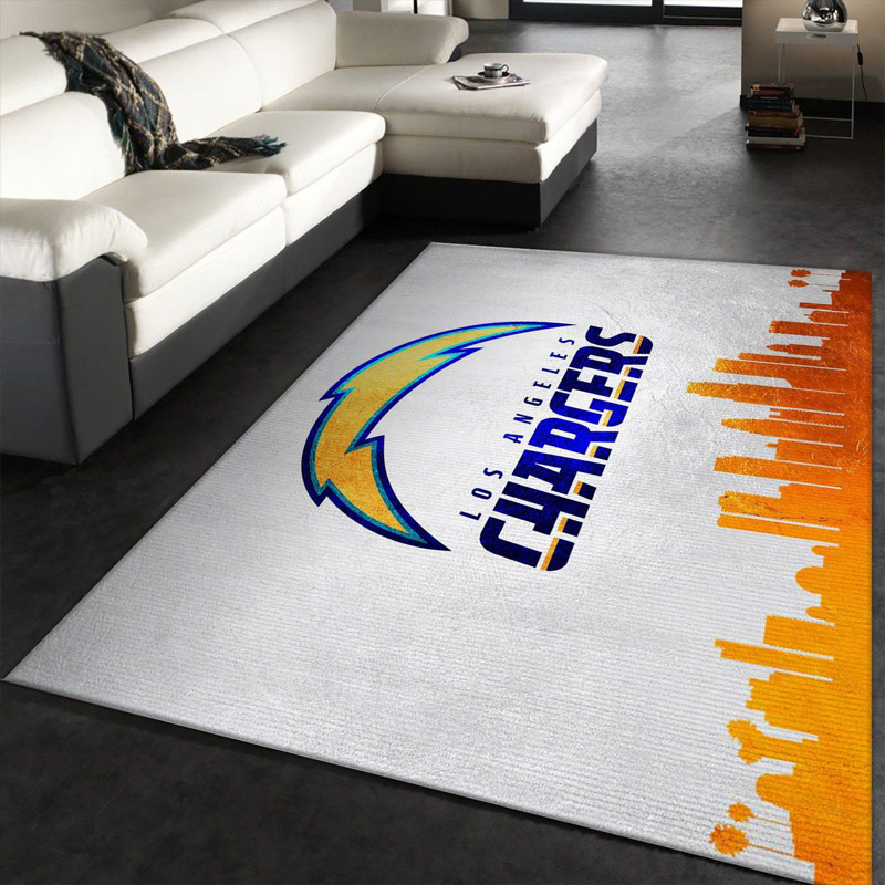 Los Angeles Chargers Rug NFL Area Rug Bathroom Rugs Indoor Rug Rectangle Carpet