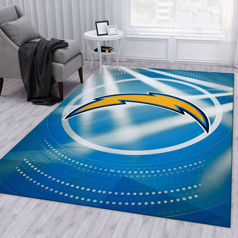 Los Angeles Chargers Rug NFL Area Rug Dining Room Rug Indoor Indoor Rugs Rectangle Carpet