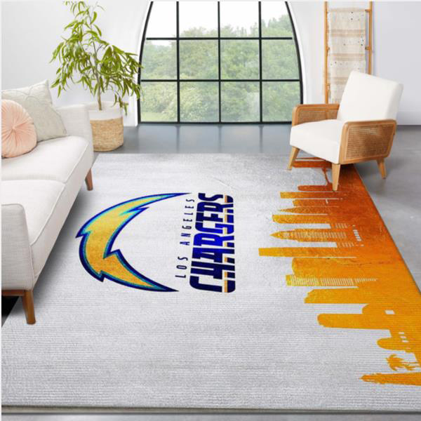 Los Angeles Chargers Area Rug NFL Area Rug Dining Room Rug Indoor Rug Rectangle Carpet