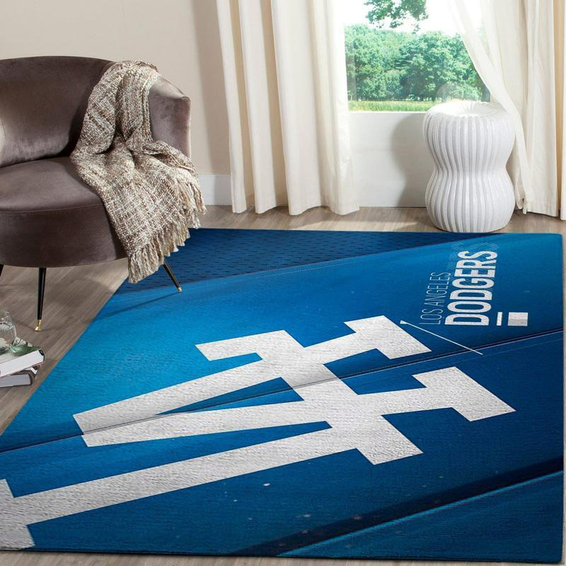 Los Angeles Dodgers Rug MLB Area Rug Living Room Area Rug Indoor Rugs Rectangle Carpet