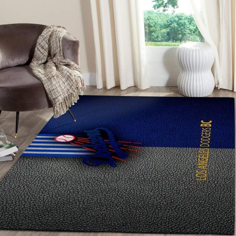 Los Angeles Dodgers Area Rug MLB Area Rug Kitchen Rug Indoor Indoor Rugs Rectangle Carpet