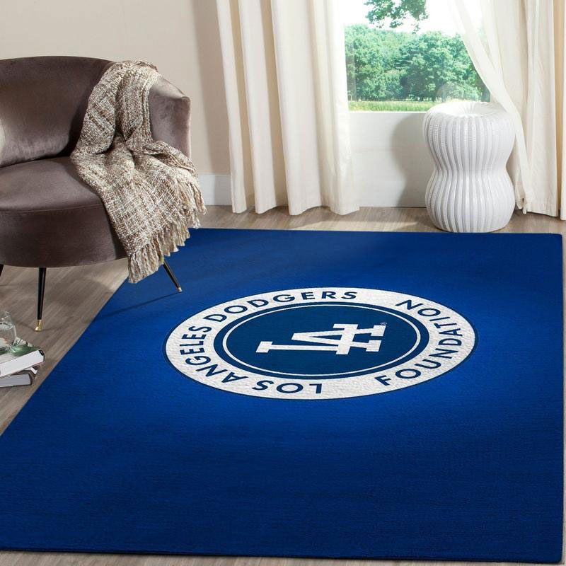 Los Angeles Dodgers Rug MLB Area Rug Bedroom Area Rug Indoor Rug Rectangle Carpet