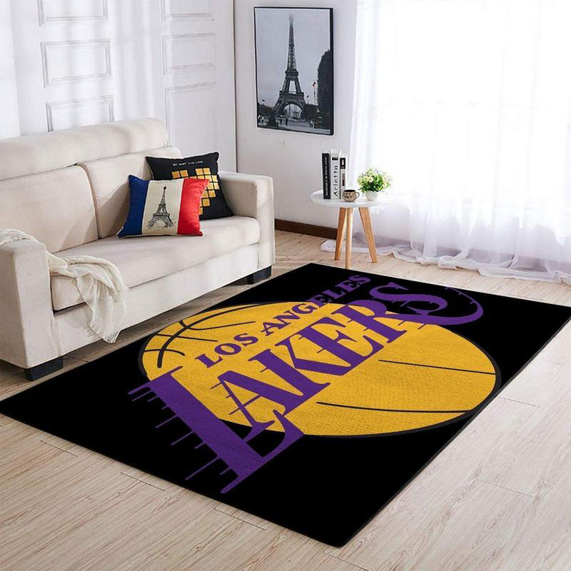 Los Angeles Lakers Rug NBA Area Rug Living Room Area Rug Indoor Indoor Rugs Rectangle Carpet