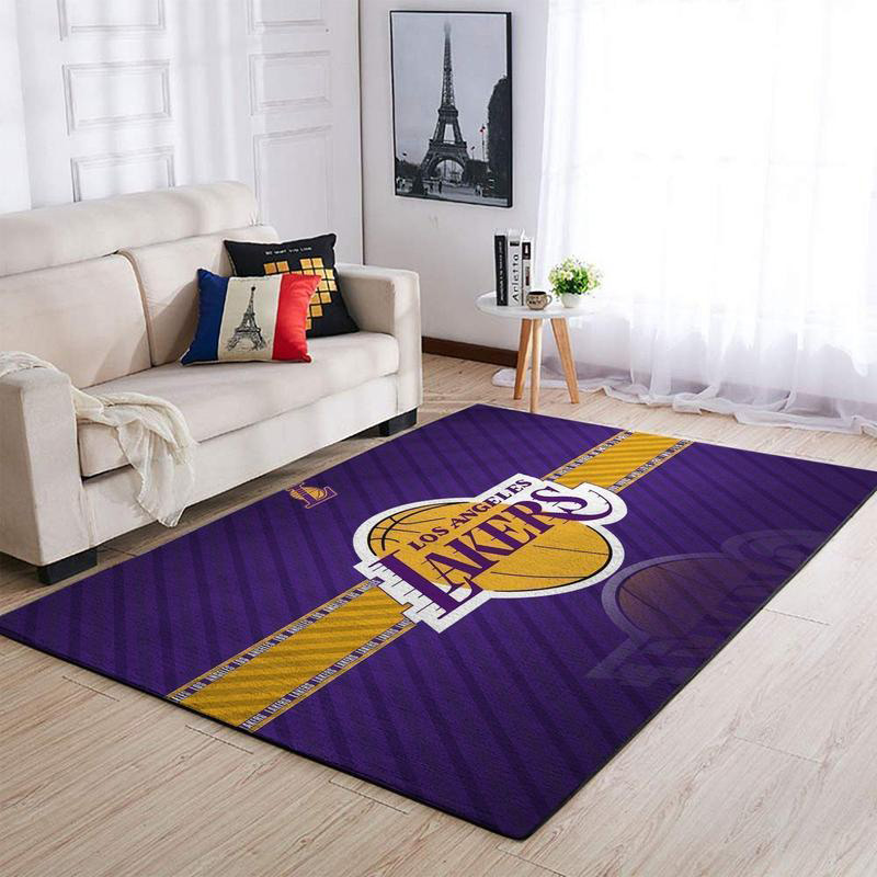 Los Angeles Lakers Rug NBA Area Rug Living Room Rug Indoor Rug Rectangle Carpet