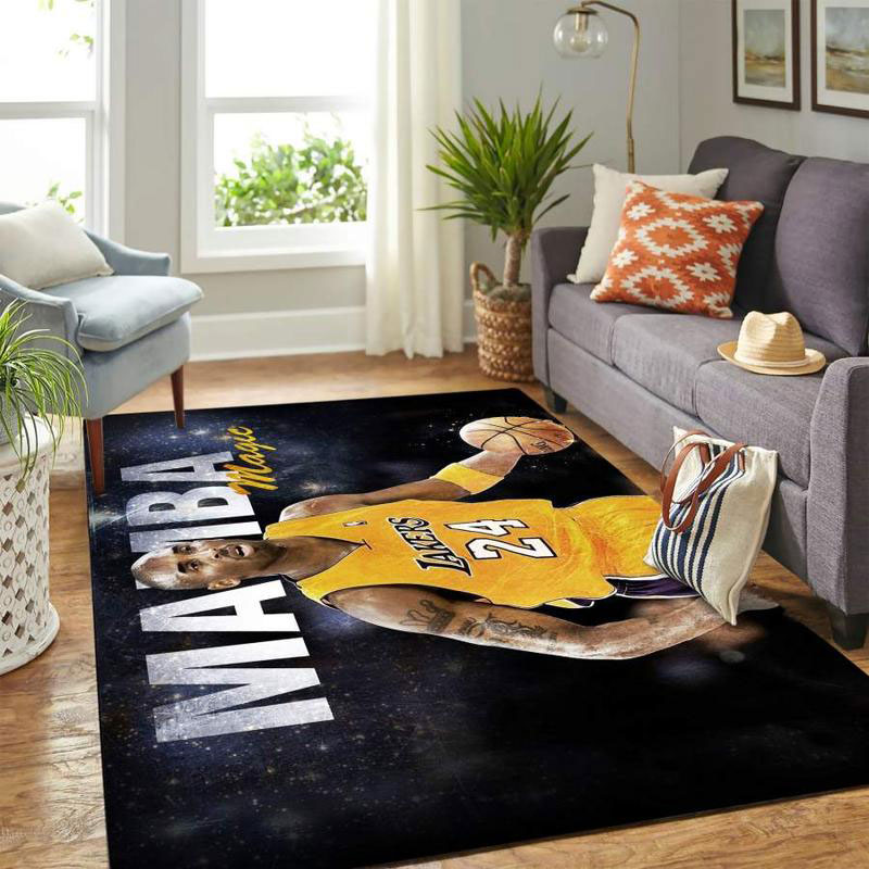 Los Angeles Lakers Area Rug NBA Area Rug Living Room Rug Indoor Rug Rectangle Carpet