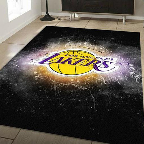 Los Angeles Lakers Area Rug NBA Area Rug Dining Room Rugs Indoor Indoor Rug Rectangle Carpet