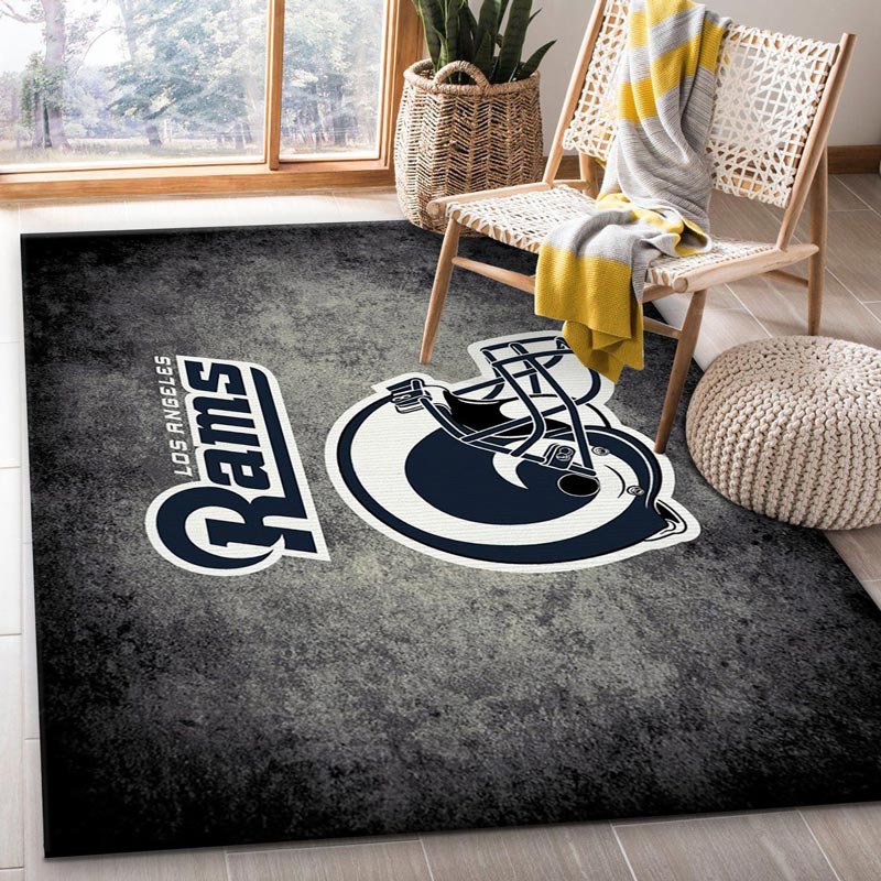 Los Angeles Rams Rug NFL Area Rug Dining Room Rug Indoor Rug Rectangle Carpet