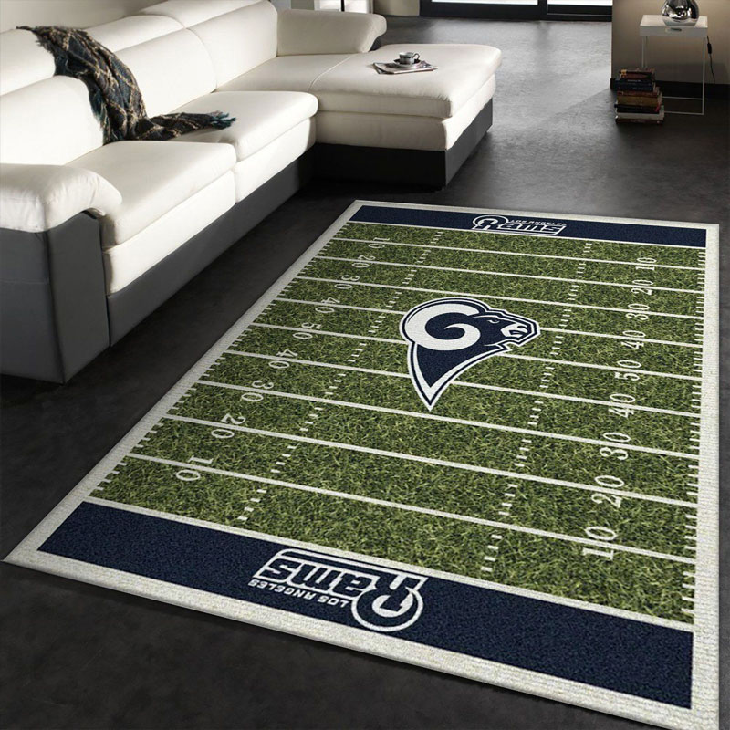 Los Angeles Rams Area Rug NFL Area Rug Dining Room Rugs Indoor Rugs Rectangle Carpet