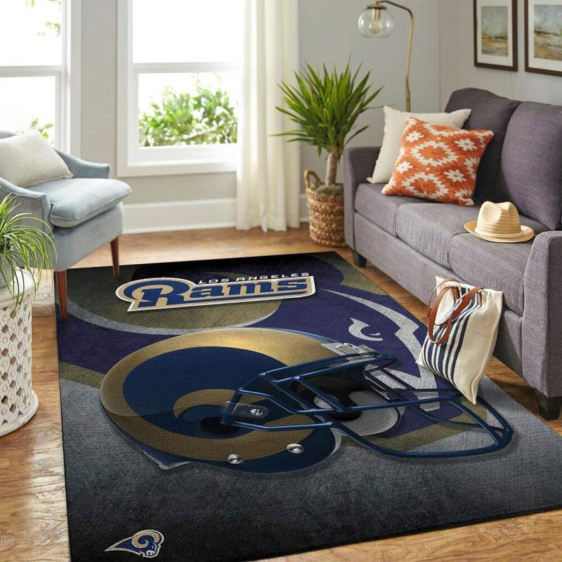 Los Angeles Rams Rug NFL Area Rug Bathroom Rug Indoor Indoor Rugs Rectangle Carpet