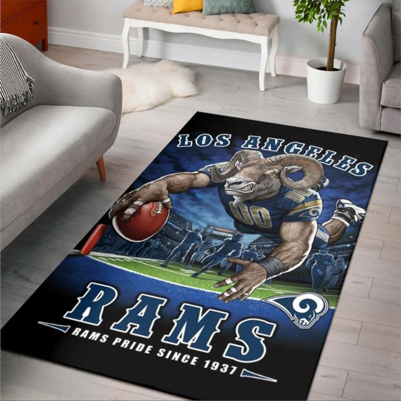 Los Angeles Rams Area Rug NFL Area Rug Bedroom Area Rug Indoor Rug Rectangle Carpet