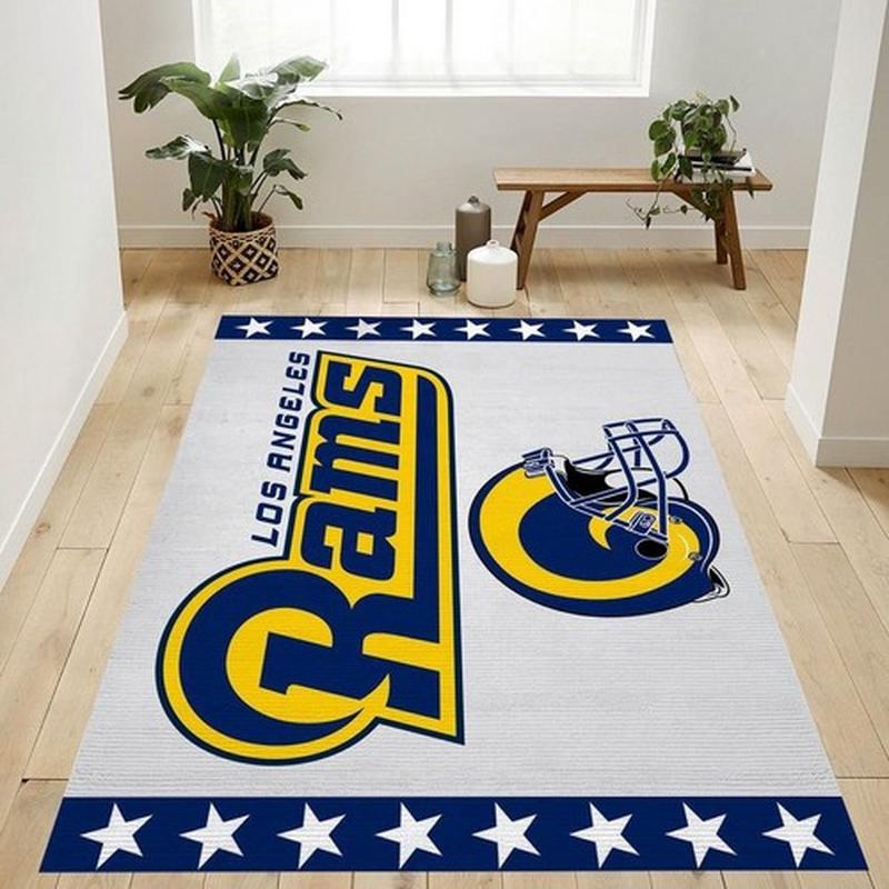 Los Angeles Rams Rug NFL Area Rug Bathroom Rugs Indoor Rugs Rectangle Carpet