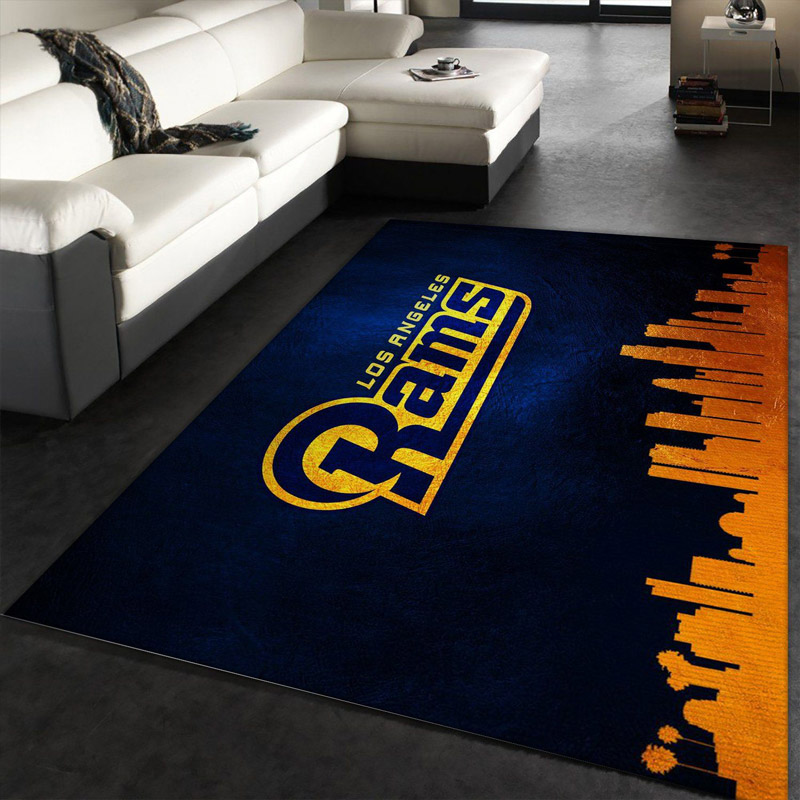 Los Angeles Rams Rug NFL Area Rug Bathroom Rug Indoor Rug Rectangle Carpet