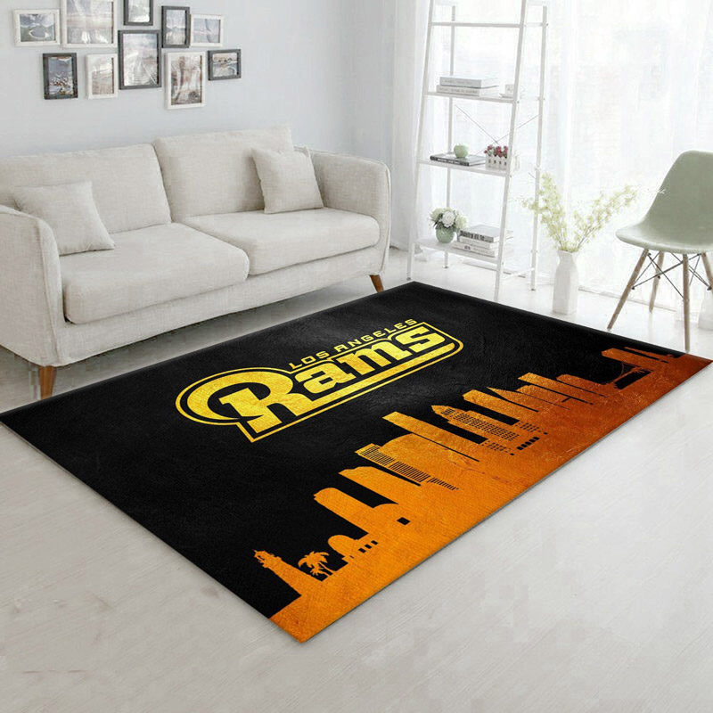 Los Angeles Rams Area Rug NFL Area Rug Dining Room Rugs Indoor Rugs Rectangle Carpet