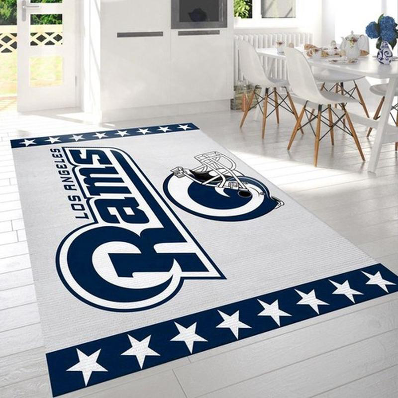 Los Angeles Rams Area Rug NFL Area Rug Bedroom Rug Indoor Rugs Rectangle Carpet