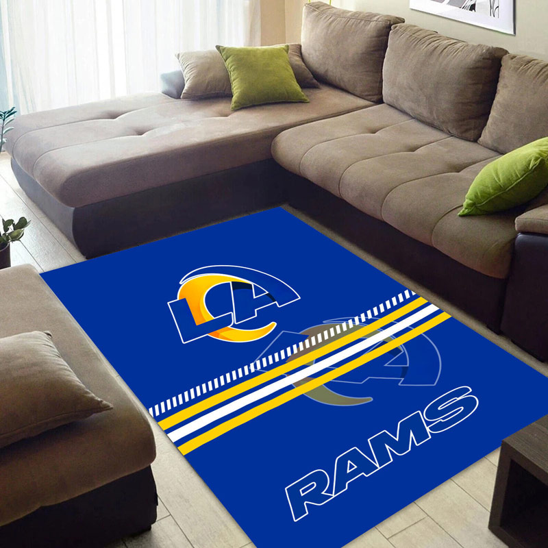 Los Angeles Rams Area Rug NFL Area Rug Dining Room Rugs Indoor Indoor Rugs Rectangle Carpet