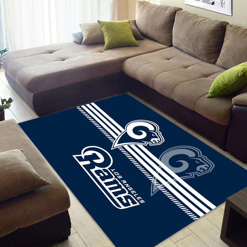 Los Angeles Rams Area Rug NFL Area Rug Bedroom Rug Indoor Indoor Rugs Rectangle Carpet