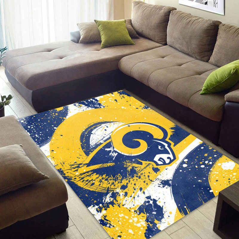 Los Angeles Rams Rug NFL Area Rug Living Room Area Rug Indoor Rug Rectangle Carpet