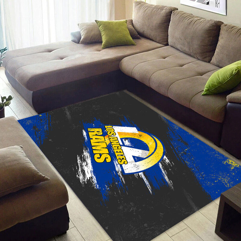 Los Angeles Rams Rug NFL Area Rug Dining Room Rug Indoor Indoor Rugs Rectangle Carpet